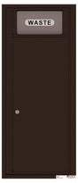 Versatile Front Loading Single Column Large Trash Receptacle Recycling Bin-Dark Bronze (DB)