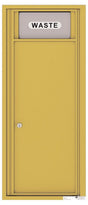 Versatile Front Loading Single Column Large Trash Receptacle Recycling Bin-Gold Speck (GS)