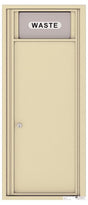 Versatile Front Loading Single Column Large Trash Receptacle Recycling Bin-Sandstone (SD)