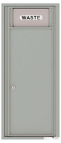 Versatile Front Loading Single Column Large Trash Receptacle Recycling Bin-Silver Speck (SS)