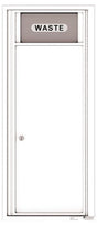 Versatile Front Loading Single Column Large Trash Receptacle Recycling Bin-White (WH)