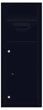 Versatile Front Loading Single Column Mailbox Collection Drop Box with Pull Down Hopper - 4C12S-HOP-Black (BK)