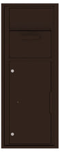 Versatile Front Loading Single Column Mailbox Collection Drop Box with Pull Down Hopper - 4C12S-HOP-Dark Bronze (DB)