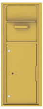 Versatile Front Loading Single Column Mailbox Collection Drop Box with Pull Down Hopper - 4C12S-HOP-Gold Speck (GS)