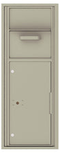 Versatile Front Loading Single Column Mailbox Collection Drop Box with Pull Down Hopper - 4C12S-HOP-Postal Grey (PG)