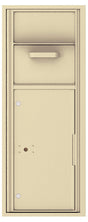 Versatile Front Loading Single Column Mailbox Collection Drop Box with Pull Down Hopper - 4C12S-HOP-Sandstone (SD)