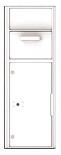 Versatile Front Loading Single Column Mailbox Collection Drop Box with Pull Down Hopper - 4C12S-HOP-White (WH)