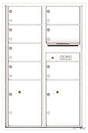 Versatile Front Loading Commercial Mailbox with 7 Tenant Compartments and 2 Parcel Lockers - Double Column-White (WH)
