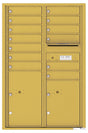 Versatile Front Loading Commercial Mailbox with 13 Tenant Compartments and 2 Parcel Lockers - Double Column-Gold Speck (GS)