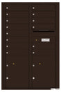Versatile Front Loading Commercial Mailbox with 14 Tenant Compartments and 2 Parcel Lockers - Double Column-Dark Bronze (DB)