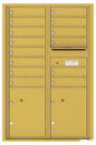 Versatile Front Loading Commercial Mailbox with 14 Tenant Compartments and 2 Parcel Lockers - Double Column-Gold Speck (GS)