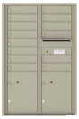 Versatile Front Loading Commercial Mailbox with 14 Tenant Compartments and 2 Parcel Lockers - Double Column-Postal Grey (PG)