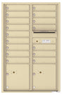 Versatile Front Loading Commercial Mailbox with 16 Tenant Compartments and 2 Parcel Lockers - Double Column-Sandstone (SD)