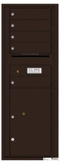 Versatile Front Loading Commercial Mailbox with 5 Tenant Compartments and 1 Parcel Locker - Single Column-Dark Bronze (DB)