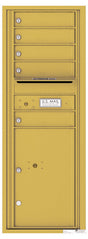 Versatile Front Loading Commercial Mailbox with 5 Tenant Compartments and 1 Parcel Locker - Single Column-Gold Speck (GS)