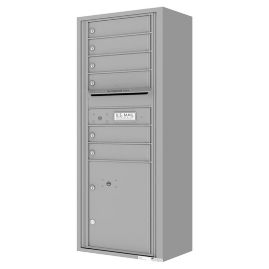 Florence 4C Horizontal Mailbox - 6 Doors, 1 Parcel Locker - 13 Doors High Private Access