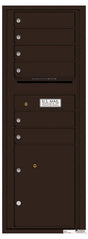 Versatile Front Loading Commercial Mailbox with 6 Tenant Compartments and 1 Parcel Locker - Single Column-Dark Bronze (DB)