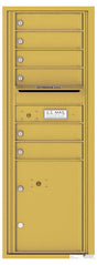 Versatile Front Loading Commercial Mailbox with 6 Tenant Compartments and 1 Parcel Locker - Single Column-Gold Speck (GS)