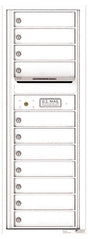 Versatile Front Loading Commercial Mailbox with 11 Tenant Compartments and Outgoing Mail Slot - Single Column-White (WH)