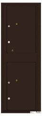 Versatile Front Loading Fully Recessed Single Column Commercial Mailbox with 2 Medium Size Parcel Lockers-Dark Bronze (DB)