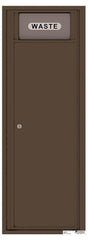 Versatile Front Loading Single Column Extra-Large Trash Receptacle Recycling Bin-Antique Bronze (AB)