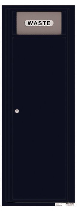 Versatile Front Loading Single Column Extra-Large Trash Receptacle Recycling Bin-Black (BK)