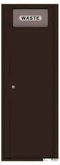 Versatile Front Loading Single Column Extra-Large Trash Receptacle Recycling Bin-Dark Bronze (DB)