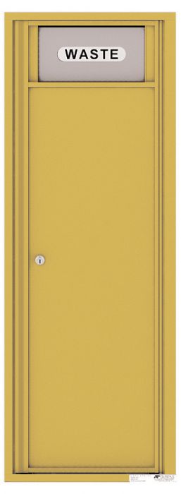 Versatile Front Loading Single Column Extra-Large Trash Receptacle Recycling Bin-Gold Speck (GS)