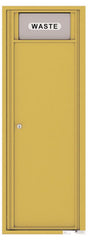 Versatile Front Loading Single Column Extra-Large Trash Receptacle Recycling Bin-Gold Speck (GS)