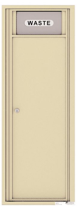 Versatile Front Loading Single Column Extra-Large Trash Receptacle Recycling Bin-Sandstone (SD)