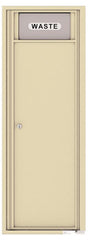 Versatile Front Loading Single Column Extra-Large Trash Receptacle Recycling Bin-Sandstone (SD)