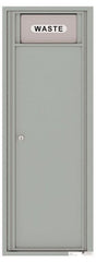 Versatile Front Loading Single Column Extra-Large Trash Receptacle Recycling Bin-Silver Speck (SS)