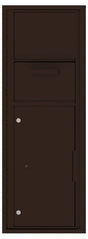 Versatile Front Loading Single Column Mailbox Collection Drop Box with Pull Down Hopper - 4C13S-HOP-Dark Bronze (DB)
