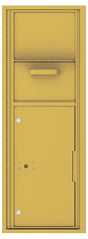 Versatile Front Loading Single Column Mailbox Collection Drop Box with Pull Down Hopper - 4C13S-HOP-Gold Speck (GS)