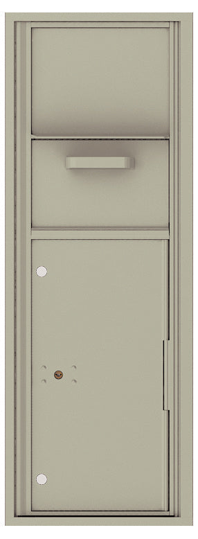 Versatile Front Loading Single Column Mailbox Collection Drop Box with Pull Down Hopper - 4C13S-HOP-Postal Grey (PG)