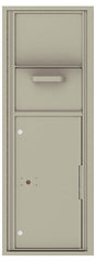 Versatile Front Loading Single Column Mailbox Collection Drop Box with Pull Down Hopper - 4C13S-HOP-Postal Grey (PG)