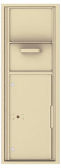Versatile Front Loading Single Column Mailbox Collection Drop Box with Pull Down Hopper - 4C13S-HOP-Sandstone (SD)