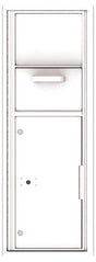 Versatile Front Loading Single Column Mailbox Collection Drop Box with Pull Down Hopper - 4C13S-HOP-White (WH)