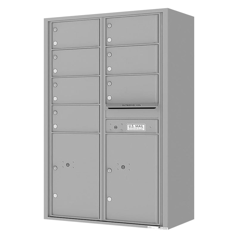 Florence 4C Horizontal Mailbox - 7 Doors, 2 Parcel Lockers - 14 Doors High Private Access
