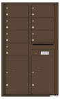 Front Loading Commercial Mailbox - 7 Tenant Doors and 2 Parcel Lockers - Double Column-Antique Bronze (AB)