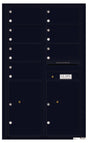 Front Loading Commercial Mailbox - 7 Tenant Doors and 2 Parcel Lockers - Double Column-Black (BK)