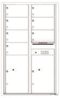 Front Loading Commercial Mailbox - 7 Tenant Doors and 2 Parcel Lockers - Double Column-White (WH)