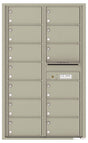 Front Loading Commercial Mailbox - 13 Tenant Doors - Double Column-Postal Grey (PG)