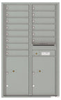 Front Loading Commercial Mailbox - 14 Tenant Doors and 2 Parcel Lockers - Double Column-Silver Speck (SS)