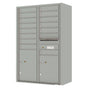 Florence 4C Horizontal Mailbox - 15 Doors, 2 Parcel Lockers - 14 Doors High Private Access