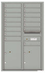 Front Loading Commercial Mailbox - 15 Tenant Doors and 2 Parcel Lockers - Double Column-Silver Speck (SS)