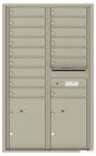 Front Loading Commercial Mailbox - 16 Tenant Doors and 2 Parcel Lockers - Double Column-Postal Grey (PG)