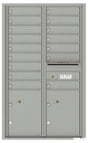 Front Loading Commercial Mailbox - 16 Tenant Doors and 2 Parcel Lockers - Double Column-Silver Speck (SS)