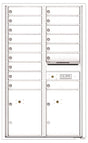 Front Loading Commercial Mailbox - 16 Tenant Doors and 2 Parcel Lockers - Double Column-White (WH)