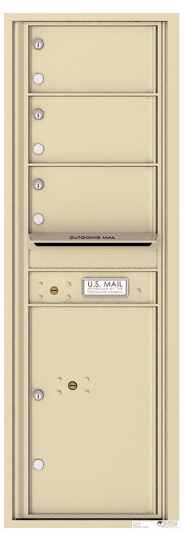 Florence 4C Horizontal Mailbox - 3 Doors, 1 Parcel Locker - 14 Doors High USPS Access
